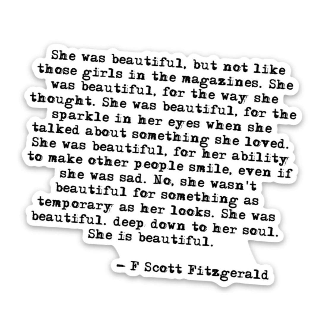 "She is Beautiful" Sticker