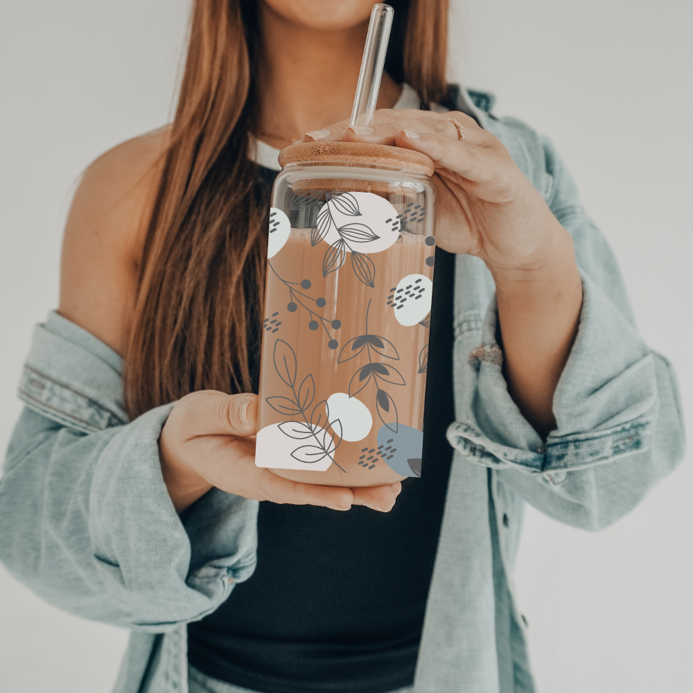Boho Floral Line Art Tumbler