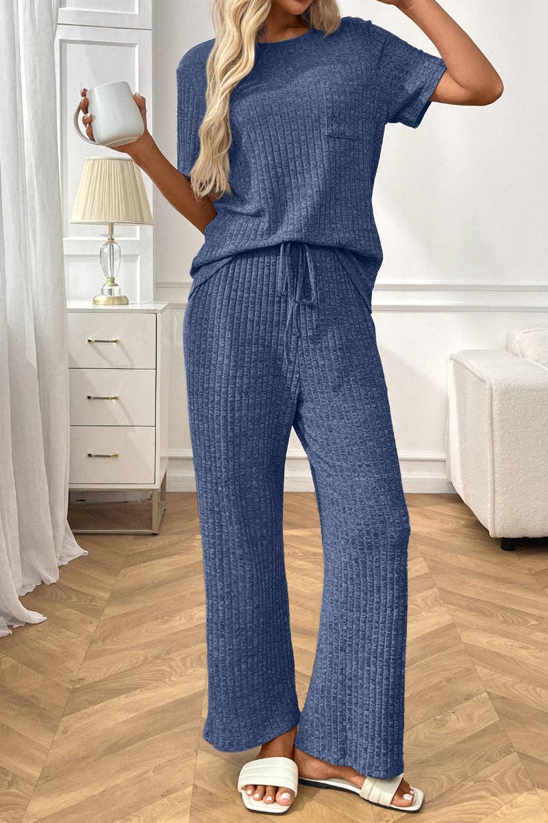 Ribbed Knit Lounge Set