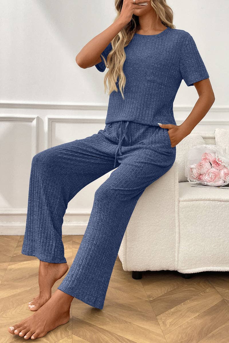 Ribbed Knit Lounge Set