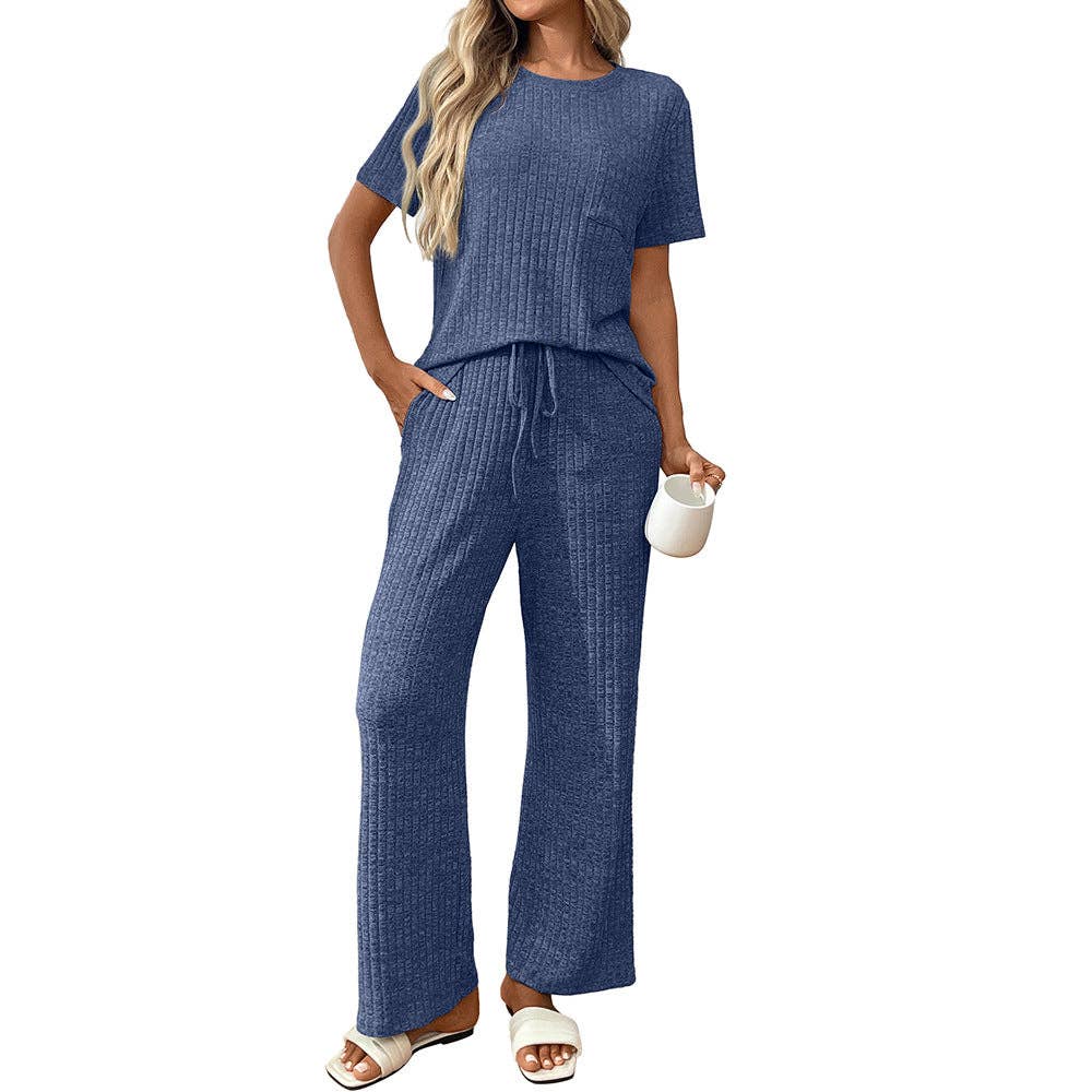 Ribbed Knit Lounge Set – Cardinal No.2