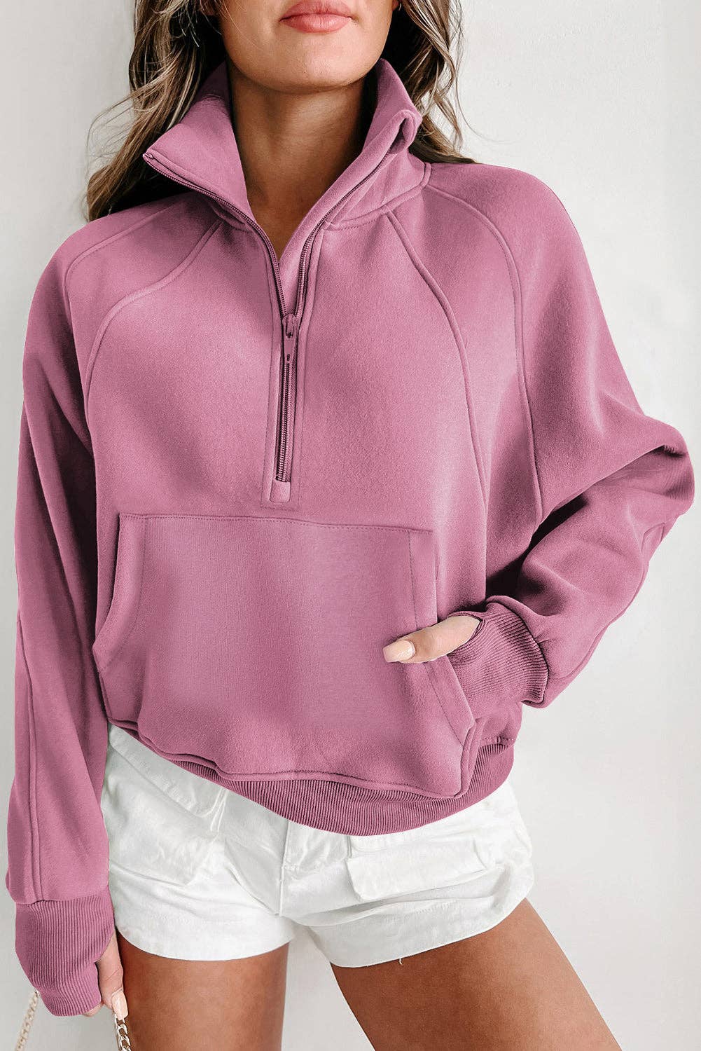 Ribbed Thumbhole Sweatshirt