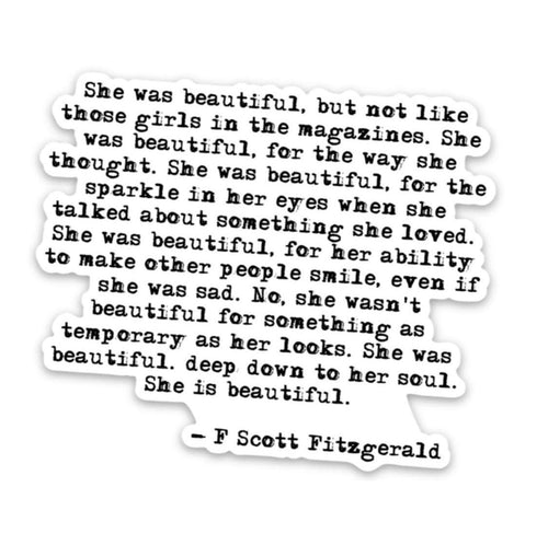 "She is Beautiful" Sticker