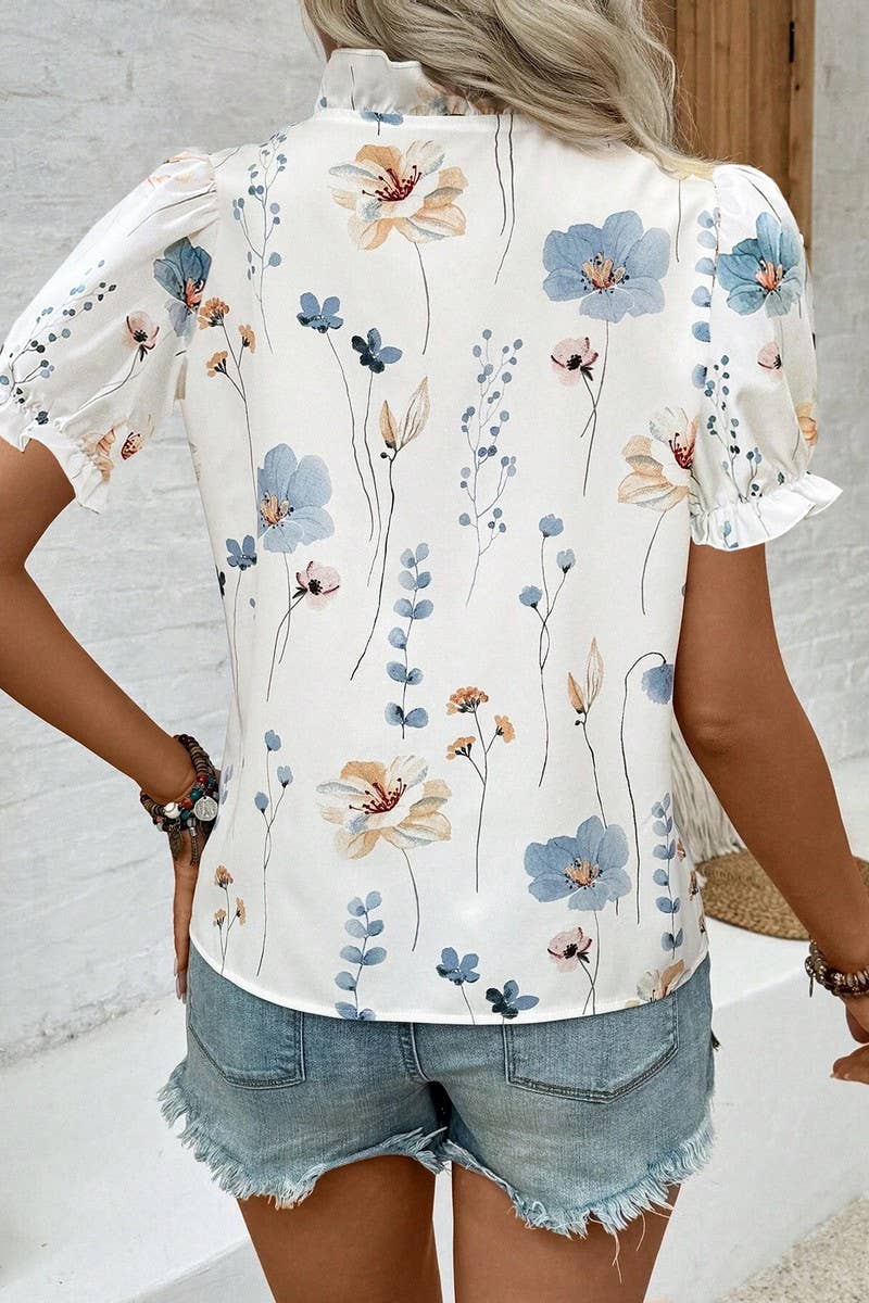 Blue Bloom Blouse